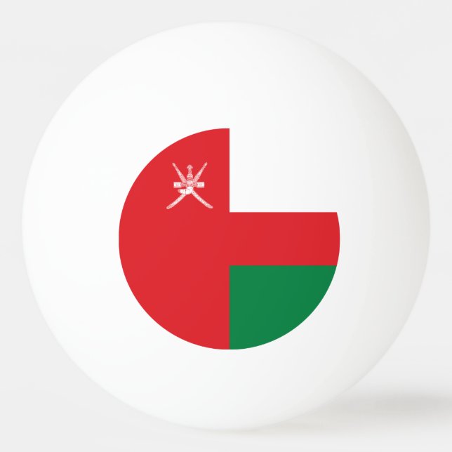 Balle De Ping Pong Drapeau d'Oman (Devant)