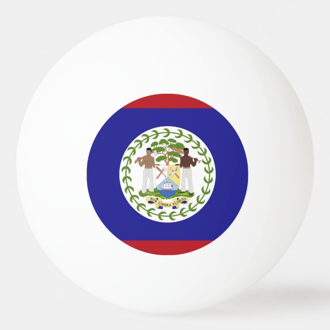 Balle De Ping Pong Drapeau du Belize (Devant)