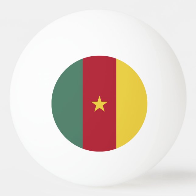 Balle De Ping Pong drapeau du Cameroun (Devant)