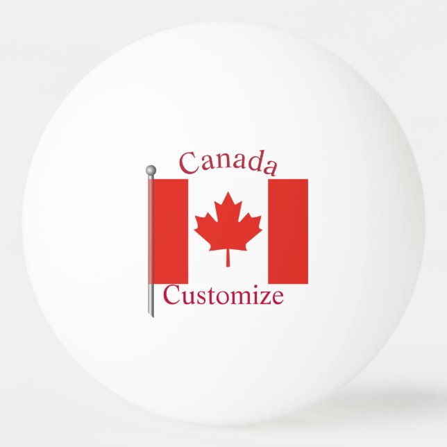 Balle De Ping Pong Drapeau du Canada Thunder_Cove (Devant)
