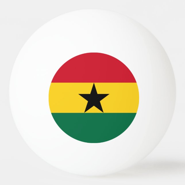 Balle De Ping Pong Drapeau du Ghana (Dos)
