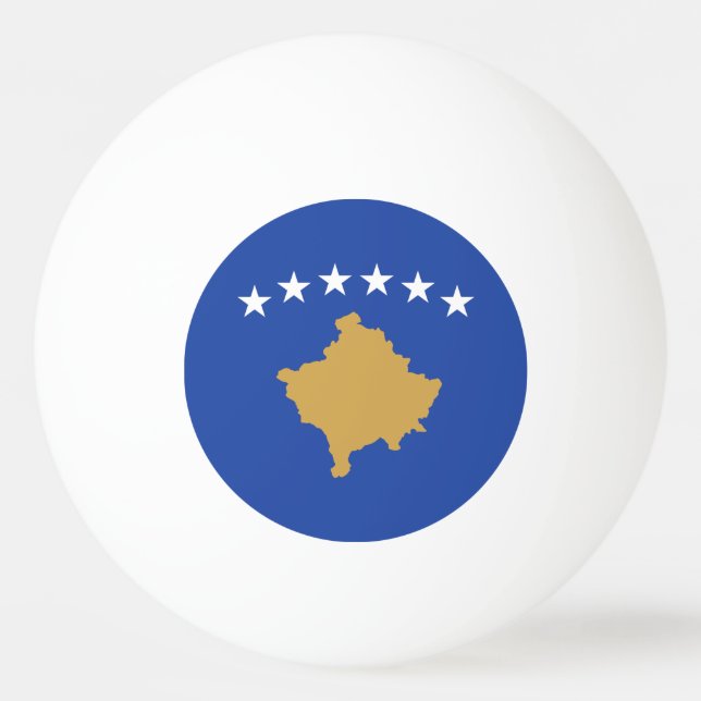 Balle De Ping Pong Drapeau du Kosovo (Devant)