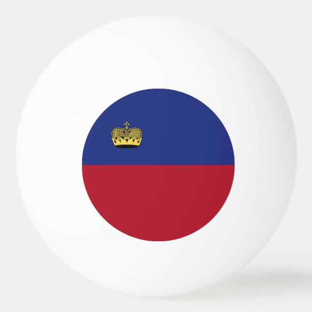 Balle De Ping Pong Drapeau du Liechtenstein (Devant)