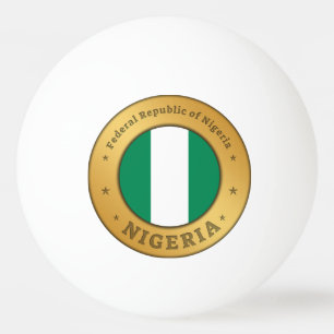 Balle De Ping Pong Drapeau du Nigeria