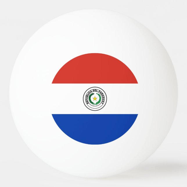 Balle De Ping Pong drapeau du Paraguay (Devant)