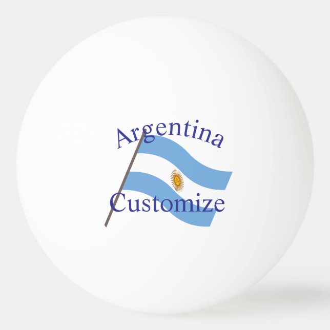 Balle De Ping Pong Drapeau du pays Argentine Thunder_Cove (Devant)