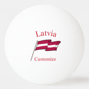 Balle De Ping Pong Drapeau du pays Lettonie Thunder_Cove