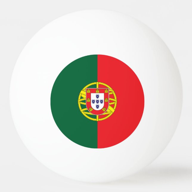 Balle De Ping Pong Drapeau du Portugal (Devant)