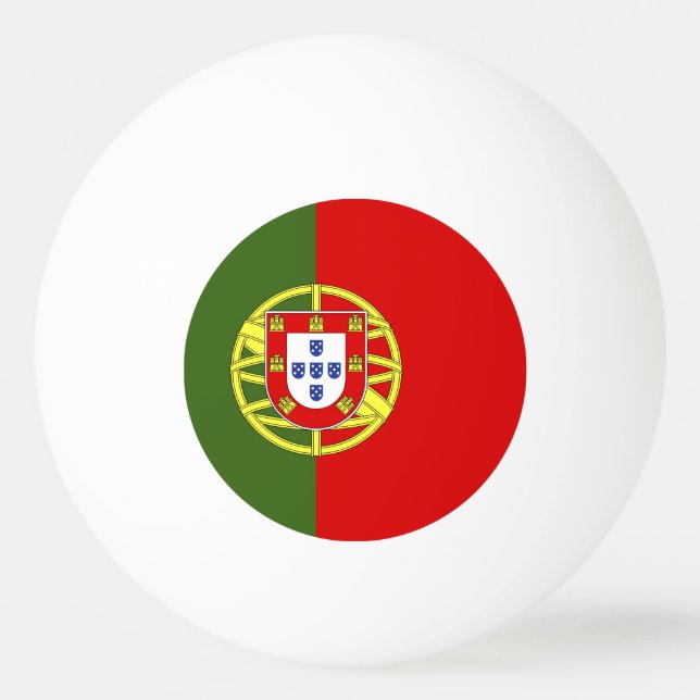 Balle De Ping Pong Drapeau du Portugal (Devant)
