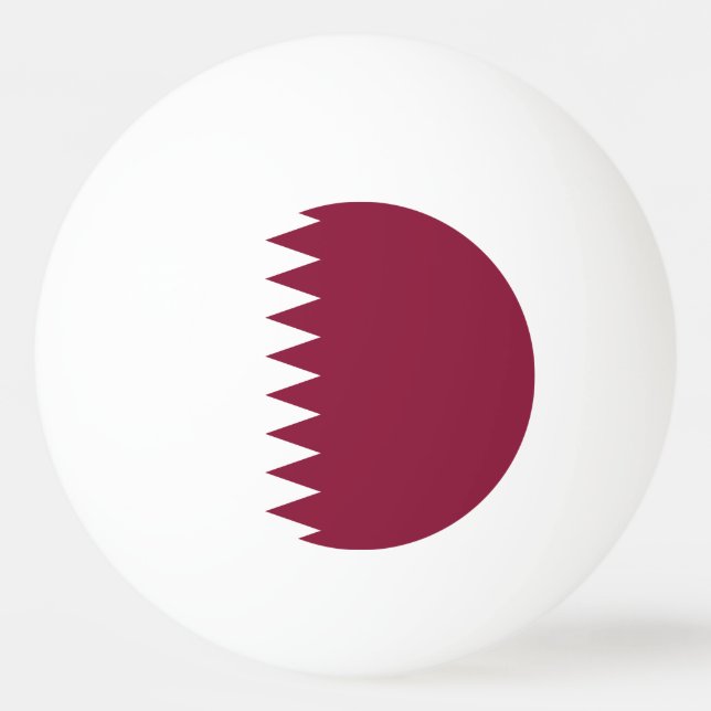 Balle De Ping Pong Drapeau du Qatar (Devant)