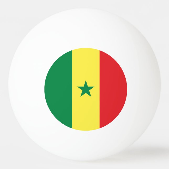 Balle De Ping Pong Drapeau du Sénégal (Devant)