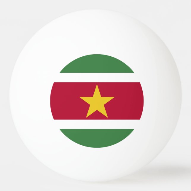 Balle De Ping Pong Drapeau du Suriname (Devant)