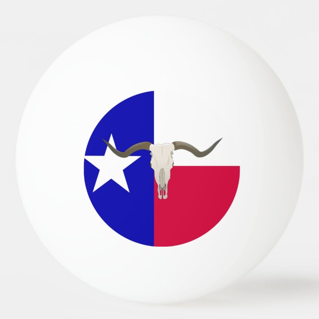 Balle De Ping Pong Drapeau du Texas (Dos)