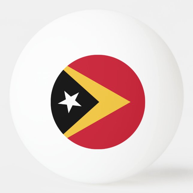 Balle De Ping Pong Drapeau du Timor oriental (Devant)