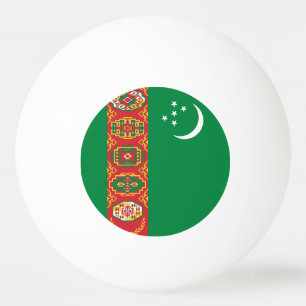 Balle De Ping Pong Drapeau du Turkménistan