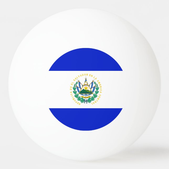 Balle De Ping Pong Drapeau El Salvador (Devant)