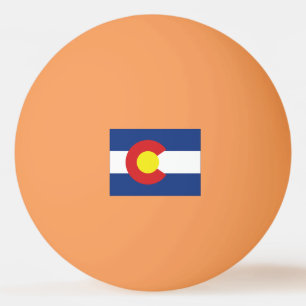 Balle De Ping Pong Drapeau et carte de l'État du Colorado