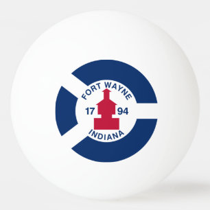 Balle De Ping Pong Drapeau Fort Wayne, Indiana Ping-Pong Ball