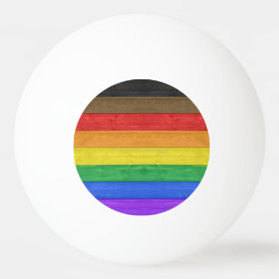 Balle De Ping Pong Drapeau gay pride inclusif SlipperyJoe ru texturé