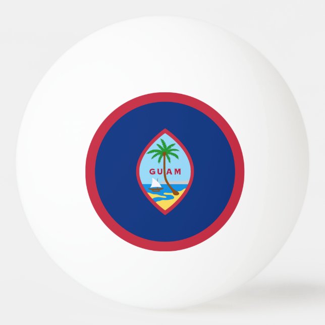 Balle De Ping Pong Drapeau Guam (Devant)