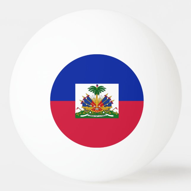 Balle De Ping Pong Drapeau Haïti (Devant)