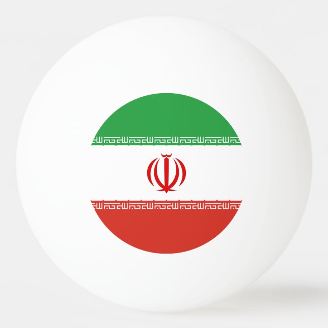 Balle De Ping Pong Drapeau iranien (Devant)