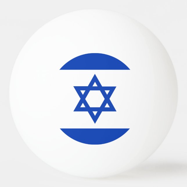 Balle De Ping Pong Drapeau Israël (Devant)