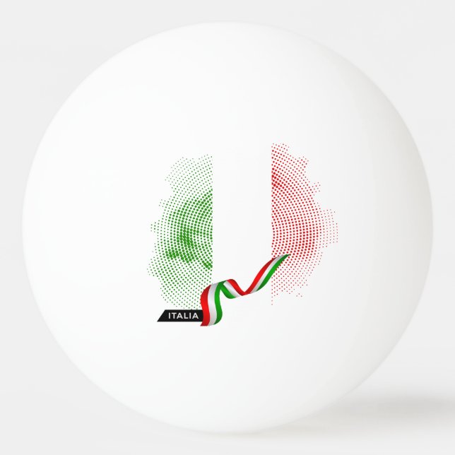 Balle De Ping Pong Drapeau italien (Devant)