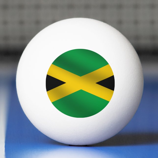 Balle De Ping Pong Drapeau jamaïcain noir et or vert (jamaica jamaican flag ping pong ball)