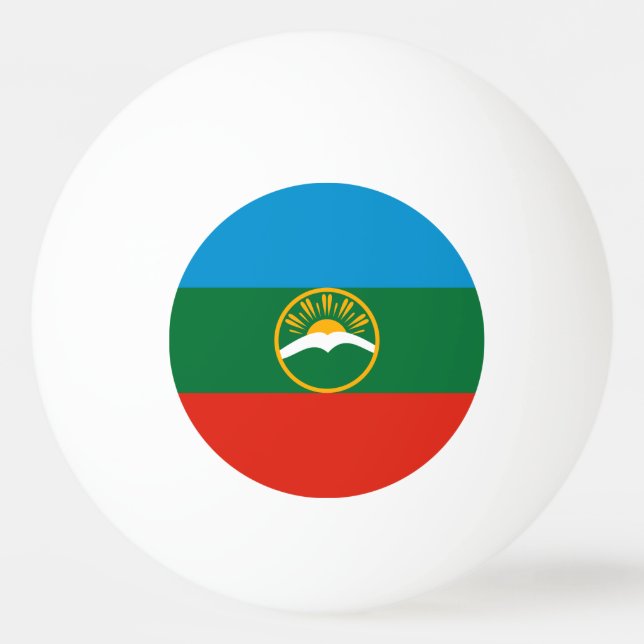 Balle De Ping Pong Drapeau Karachay Cherkessia (Devant)