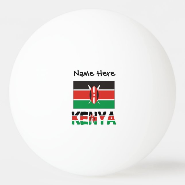 Balle De Ping Pong Drapeau kenyan personnalisé (Devant)
