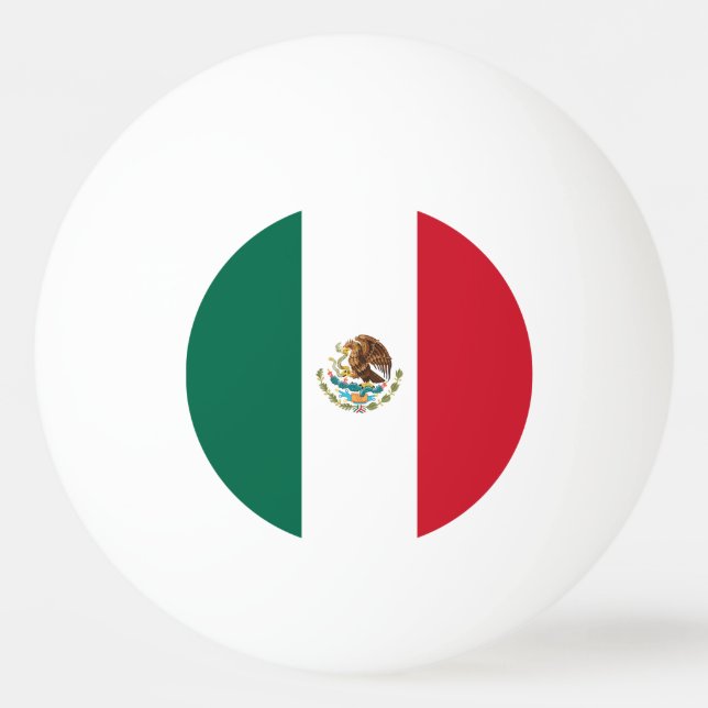Balle De Ping Pong Drapeau mexicain (Devant)