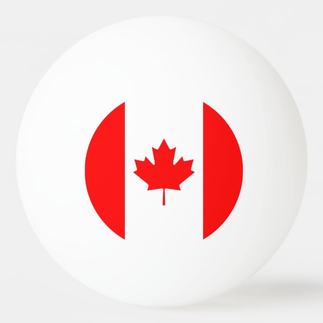 Balle De Ping Pong Drapeau national patriotique du CANADA (Devant)