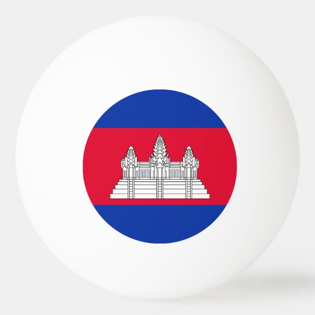 Balle De Ping Pong Drapeau patriotique cambodgien (Dos)