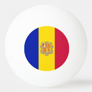 Balle De Ping Pong Drapeau patriotique d'Andorre