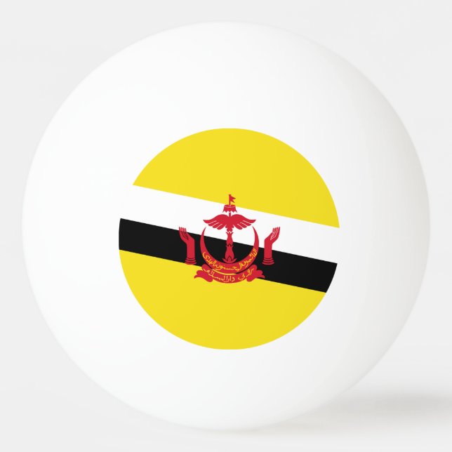 Balle De Ping Pong Drapeau patriotique du Brunei (Dos)