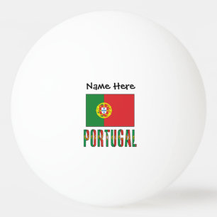Balle De Ping Pong Drapeau portugais personnalisé avec nom 