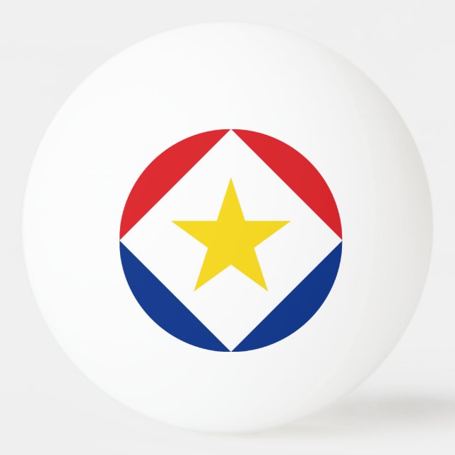 Balle De Ping Pong Drapeau Saba (Devant)
