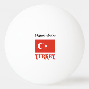 Balle De Ping Pong Drapeau turc et Turquie personnalisés 