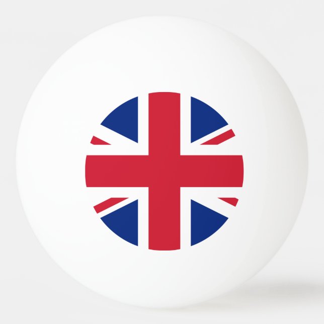 Balle De Ping Pong Drapeau Union Jack du Royaume-Uni (Devant)