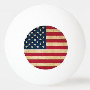 Balle De Ping Pong Drapeau vintage patriotique américain