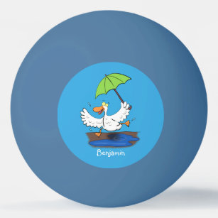 Balle De Ping Pong Drôle canard avec parapluie dessin animé