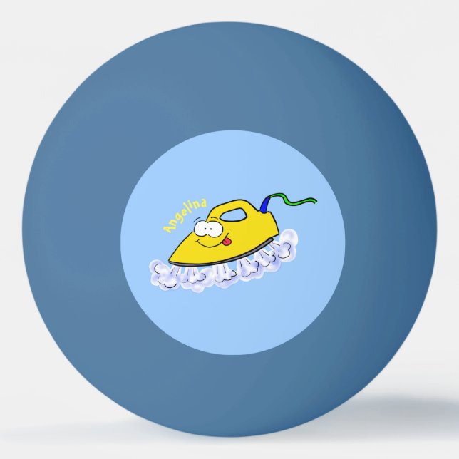 Balle De Ping Pong Drôle dessin animé linge de fer (Devant)