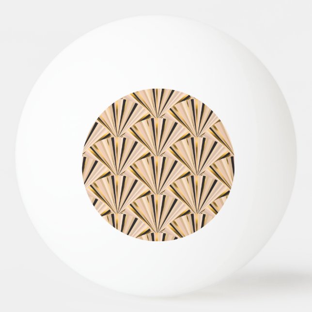 Balle De Ping Pong Echelles Art Déco : Glamour d'or géométrique (Devant)