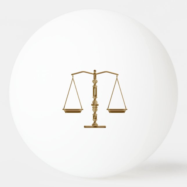 Balle De Ping Pong Échelles de Personalizable de symbole de justice (Devant)