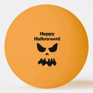Balle De Ping Pong Éffrayante lueur d'Halloween dans la table de ping