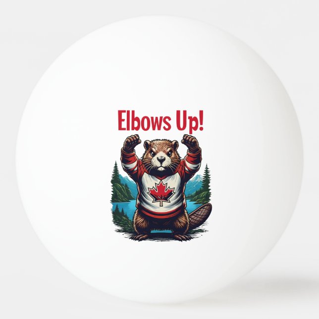 Balle De Ping Pong Elbows Up Canada (Devant)
