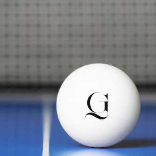 Balle De Ping Pong Élégante Monogramme Unique Personnalisé