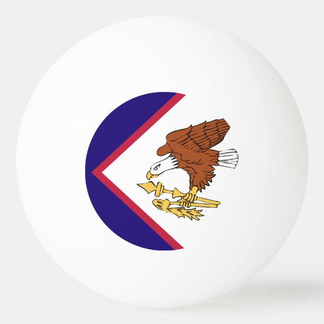 Balle De Ping Pong Emblème du drapeau des Samoa américaines (Devant)