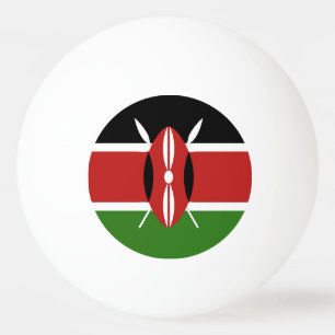 Balle De Ping Pong Emblème du drapeau du Kenya